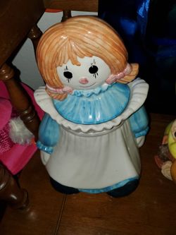 1976 method raggedy ann cookie jar