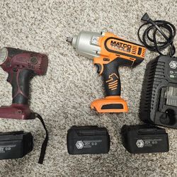 Matco 1/2 and 3/8 drive 20v impact guns