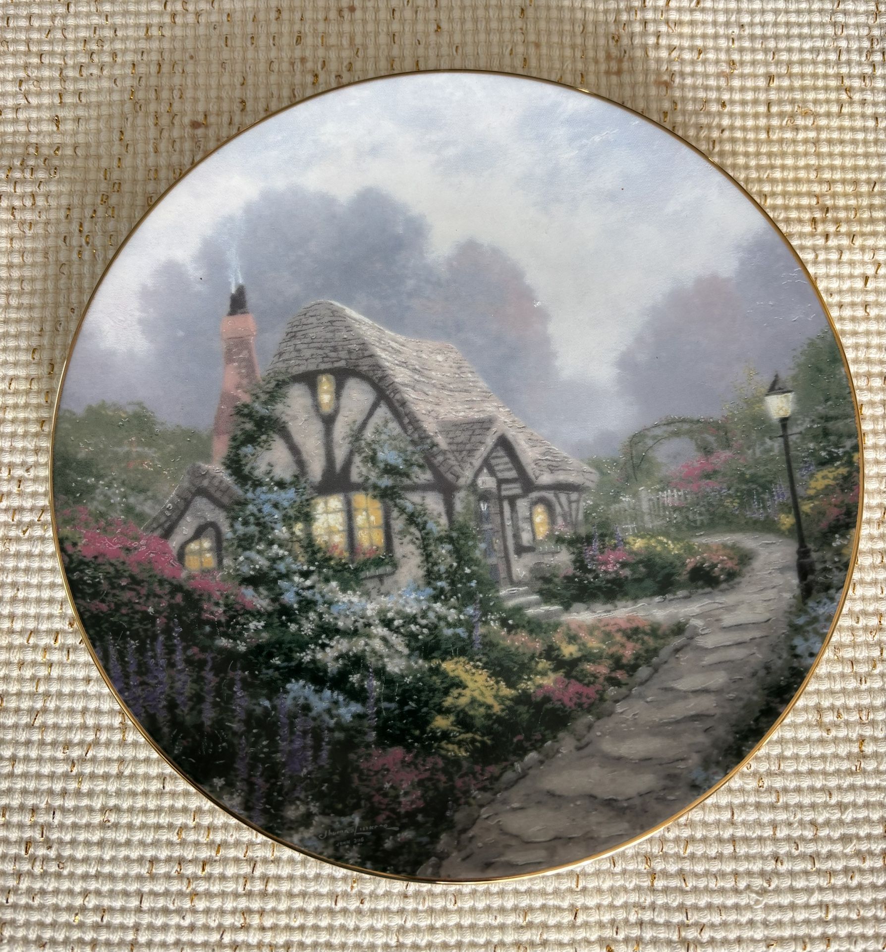 Vintage Cottage Collector Plate