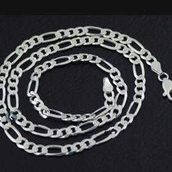 Figaro 23” sterling silver chain