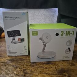 2 Iphone 3 In 1 Wireless Charging Station 