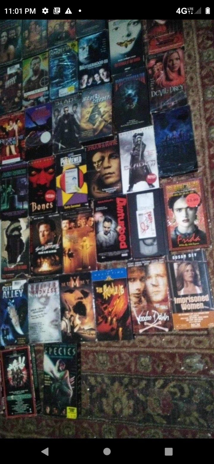 VHS Horror Movies Bulk Price $250 For All 146 Movies For The Price