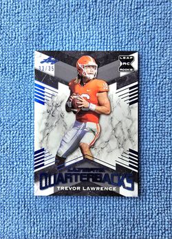 Trevor Lawrence Rookie 2021 LEAF Ultimate Quarterbacks Blue XRC #UQ-01 /35 Jags