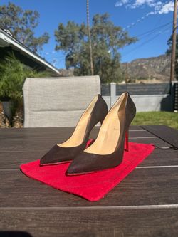 Christian Louboutin So Kate Black Suede Pumps – Size 41.5