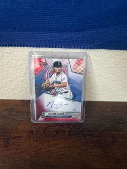 2025 Bowman Best Nick Becker Autograph Seattle Mariners /5 Red X-Fractor