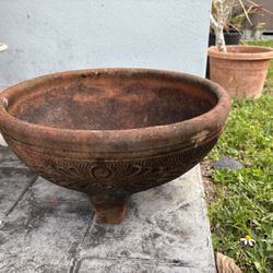 decorative terracotta pot Needs cleaned