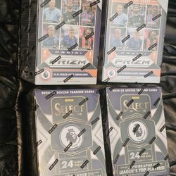 2024-25 Soccer Prizm & Select Blaster Box! 4 Box Lot! New Sealed! $90 For All! Look For Autographs!