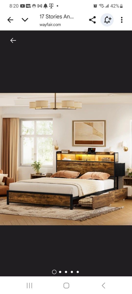 Antioch Queen Bed Frame with 2 Underbed Drawers