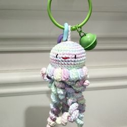 Colorful Crochet jellyfish Keychain Plush