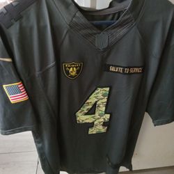 Raiders Jersey Army Brest Cancer Awareness  Large 