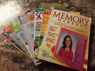 Lot of scrap booking magazines