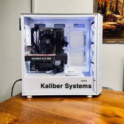 Custom White Gaming Computer with AMD Ryzen 5 1600, 1060 GTX 6GB, 500GB SSD