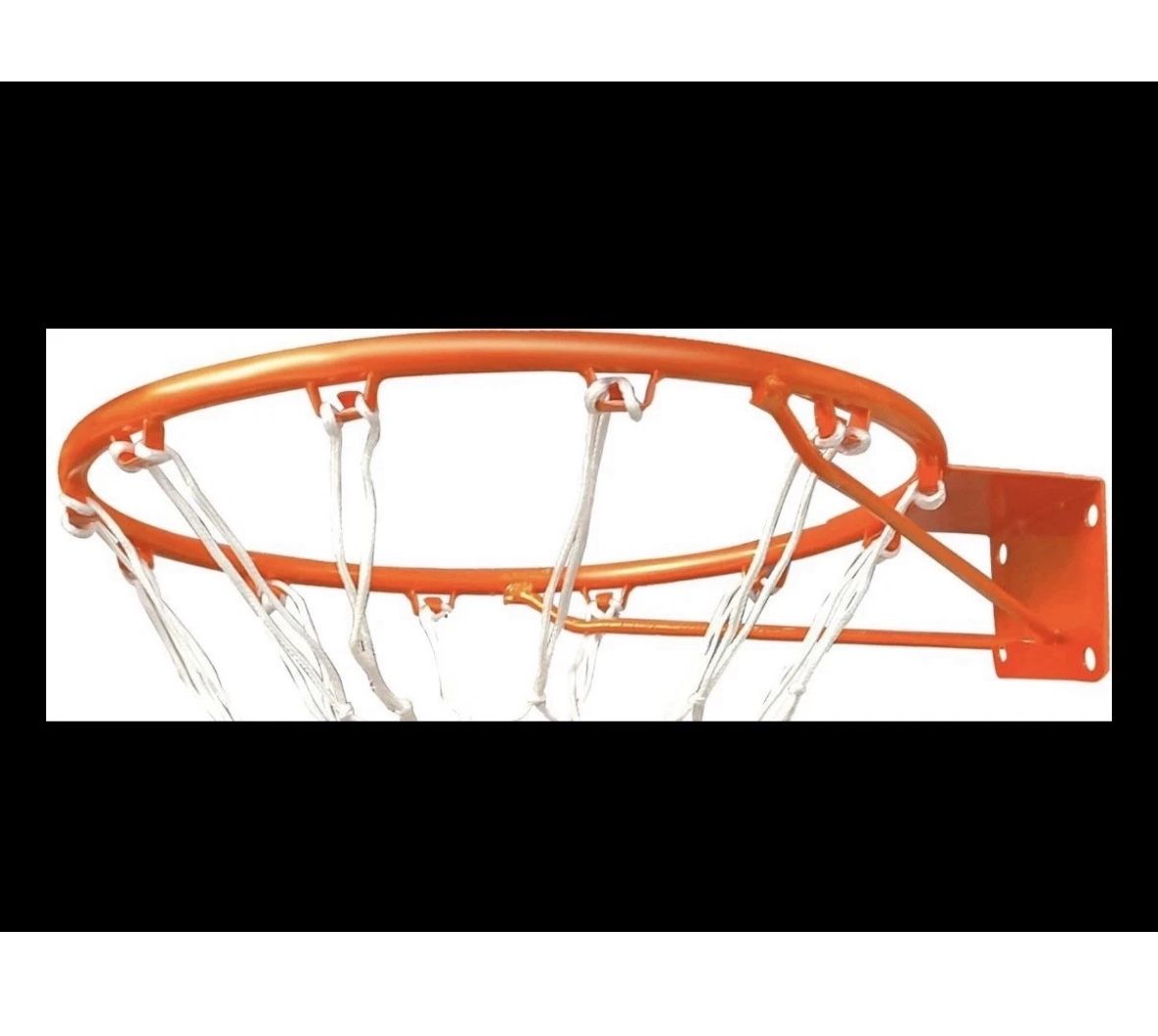 18" Basketball Rim Replacement Solid Outdoor Heavy Duty Hoop Orange Rim Only