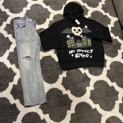 Jeans Gstar Size 34/32.     Brand New Hoodie Size L Cut Small Cigs Like A Medium