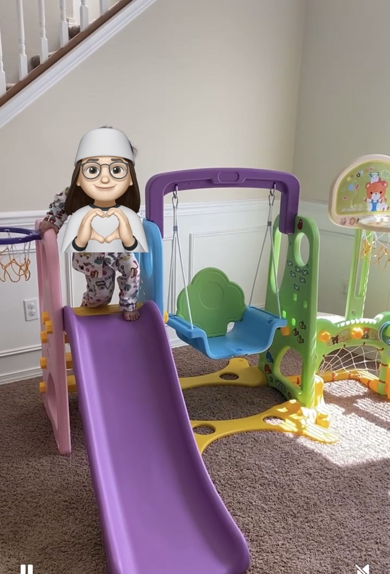 Kids Slide And Swing Set