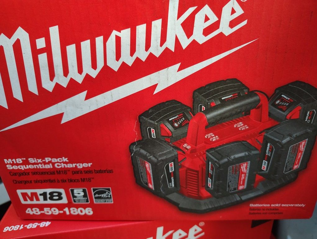 Milwaukee Six Pack Sequential Compact Size Charger