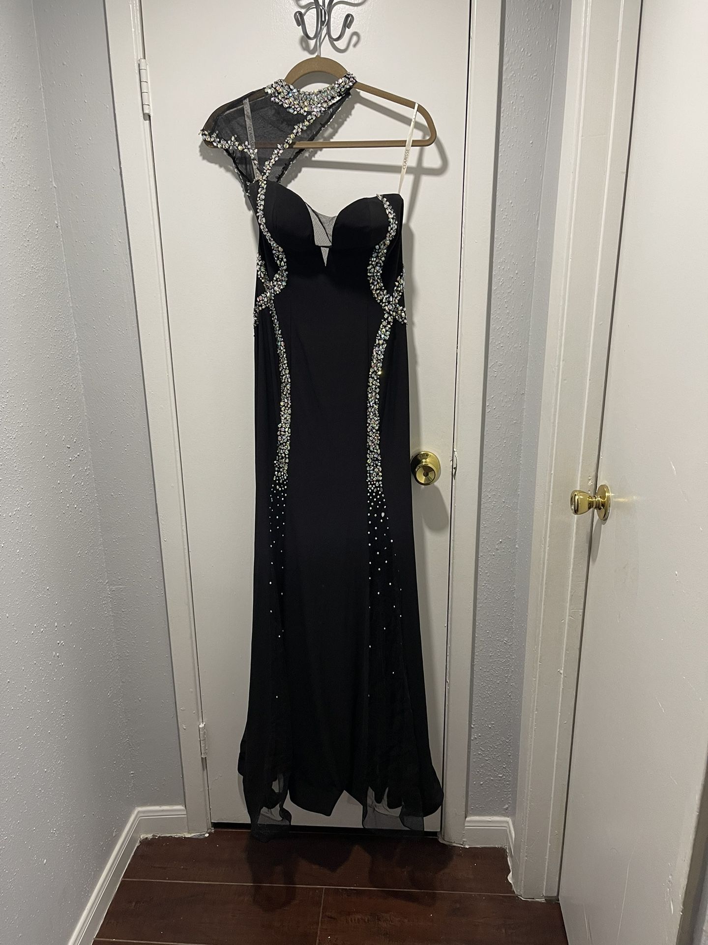 Black With Silver Dress Long