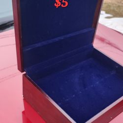 Wood box w velour inside