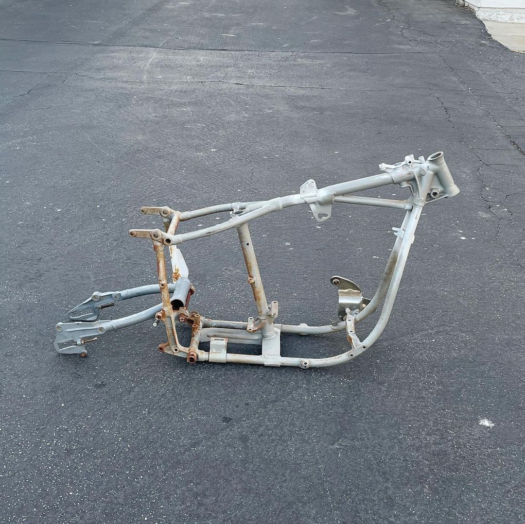 Super Nice Dropseat Panhead Frame And Swingarm.