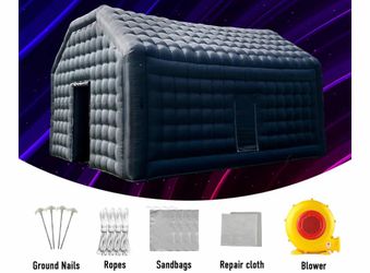 Inflatable Nightclub, 20x16.5x14FT Disco Air Cube Tent, Inflatable Night Club Square Gazebo Event Room Tent House for Event Exhibition Wedding Busines