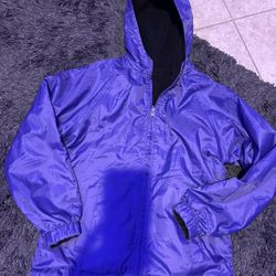 Girls Like New Purple Raincoat Size 10/12 Inside fleece for extra warmth and 2 front pockets