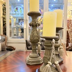Set Of 3 Tassle Candle Stick - 30% OFF OFFER!!!