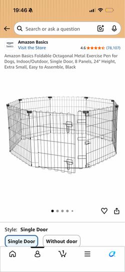 Octagonal puppy/small dog indoor/outdoor playpen (never used!)