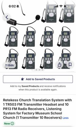 Retekess Church Translation System TR503 + PR13