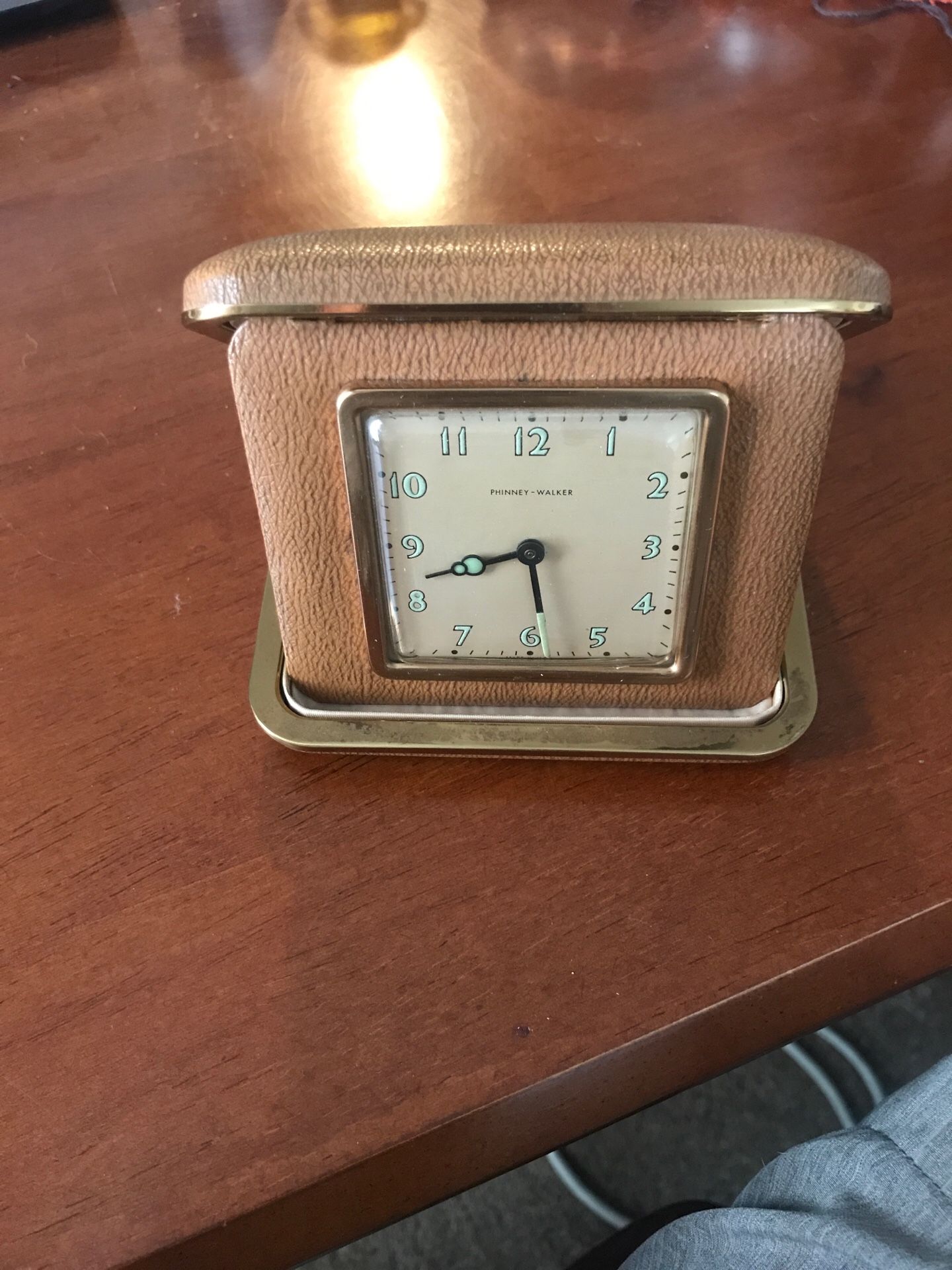 Antique Travel Alarm Clock Phinney Walker