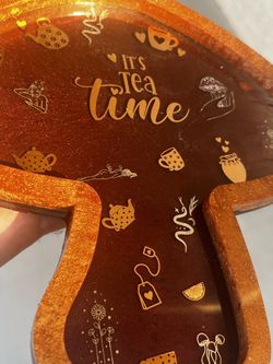 "Tea Time Bliss" Mushroom Tray with Lemons & Teacups