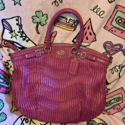 Gorgeous Vintage COACH Madison Gathered Leather Lindsey Satchel And LV Bucket