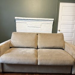 Plush Suede Sleeper Sofa