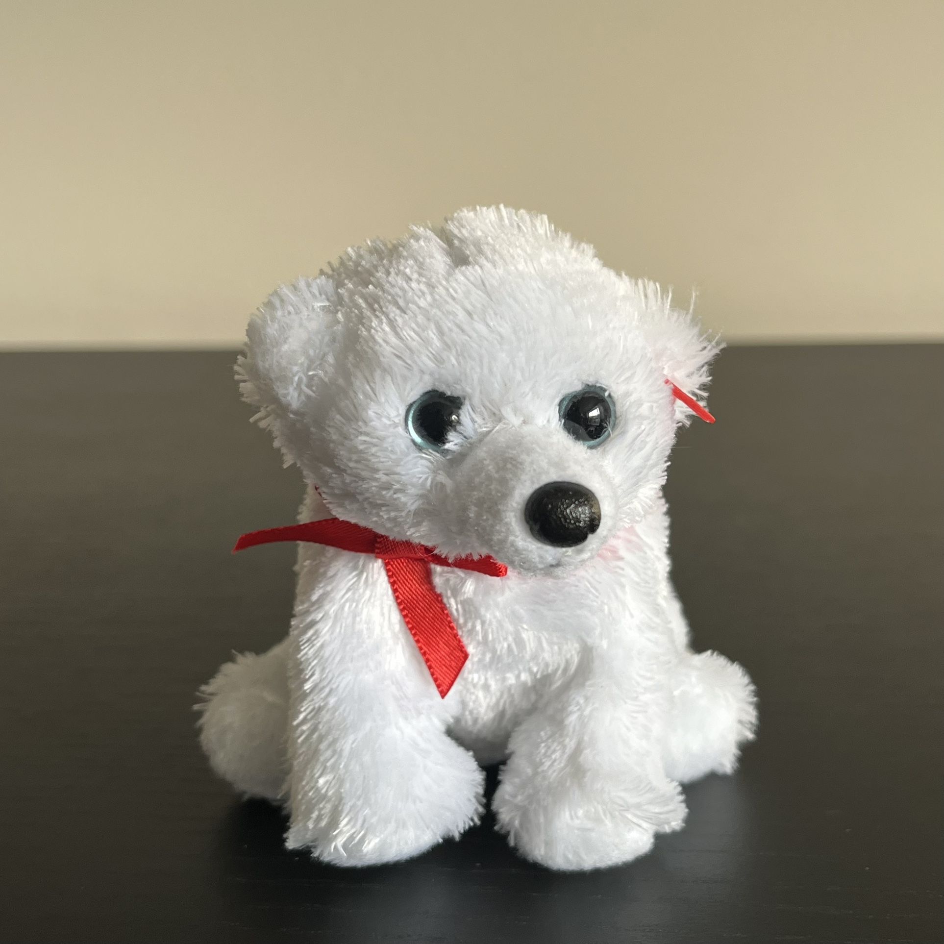 Ty Baby Beanies Cotton Polar Bear Ornament Mini Plush Holiday Christmas 2011