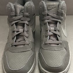 Nike Court Borough Mid (GS) Triple Black Shoes 839977-001 Size 5.5Y UK 5 EUR 38