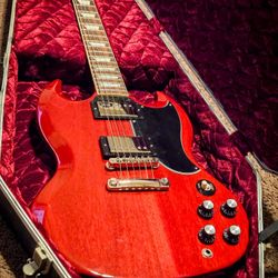 Gibson SG 1961 Standard Vintage Cherry Red Electric Guitar 6 String With Coffin Case