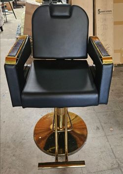 Black and gold barber chair