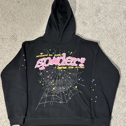 Sp5der Black Hoodie – Size Large