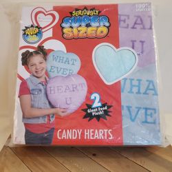 Seriously Super Sized - 2 Stuffed Candy Hearts - Brand New!!