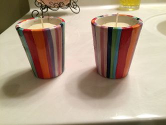 Colorful candle/tealight holders