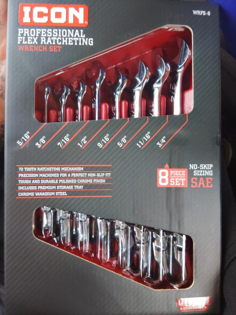 Icon Professional Flex Ratcheting Wrench Set