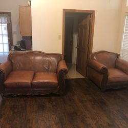 3 peice heavy genuine leather couch