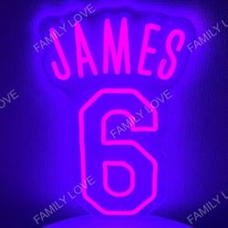 Lebron James Jersey LED Light Neon Sign NEW(NBA LA Lakers Los Angeles Heats Cavs