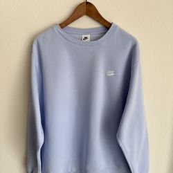 Nike Sportswear Club Fleece Crewneck Light Blue size XL 