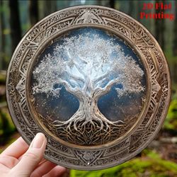 "LIMITED TIME SALE"✨ Celestial White Tree of Life — Round Wall Sign✨