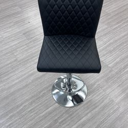 Black Adjustable Height Bar Chair
