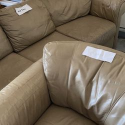 LEATHER COUCH SET