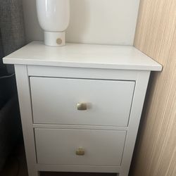 Two IKEA Hemnes nightstands