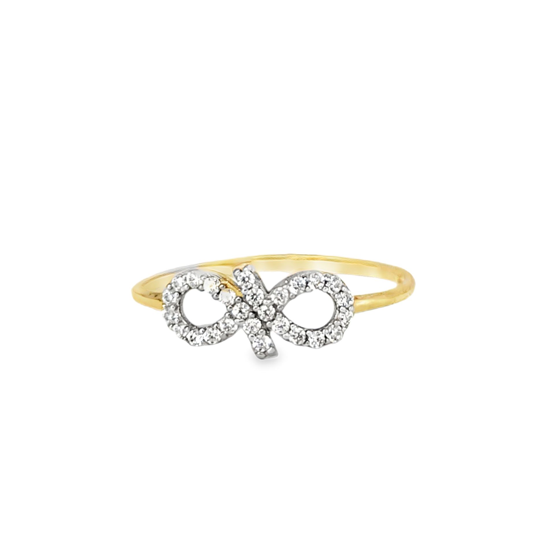 10k Yellow Gold Infinity Symbol Ring