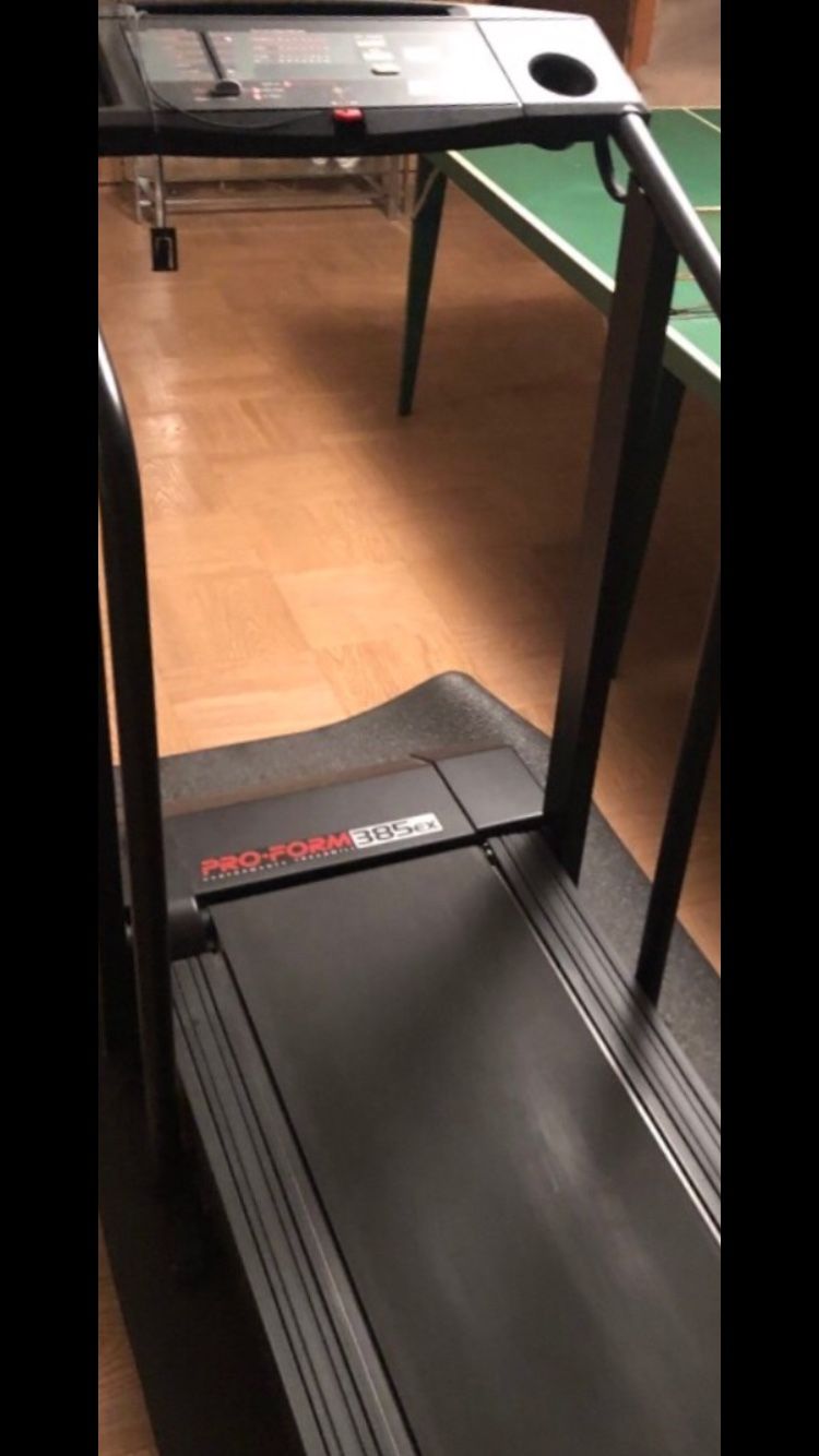 Treadmill running exercise machine if is a space saver foldable