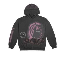 NEW 2021 TRAVIS SCOTT CACTUS JACK ZIP UP HOODIE “Fragment Sunrise” SzL